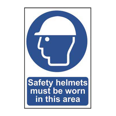 Spectrum Industrial Safety Helmets Must Be Worn in This Area Sign 0002
