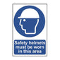Spectrum Industrial Safety Helmets Must Be Worn in This Area Sign 0002