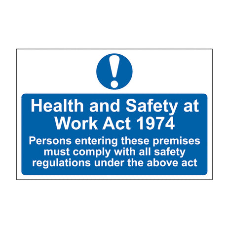 Spectrum Industrial Health & Safety at Work Act 1974 Sign 0019