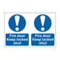 Spectrum Industrial Fire Door Keep Locked Shut Sign 0153