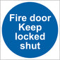 Spectrum Industrial Fire Door Keep Locked Shut (Multipack of 20) Sign 0153P20