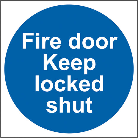 Spectrum Industrial Fire Door Keep Locked Shut (Multipack of 20) Sign 0153P20