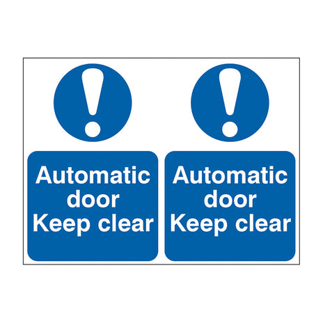 Spectrum Industrial Automatic Door Keep Clear Sign 0156