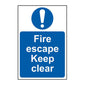 Spectrum Industrial Fire Escape Keep Clear Sign 0158