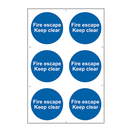 Spectrum Industrial Fire Escape Keep Clear Sign 0158