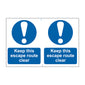 Spectrum Industrial Keep This Escape Route Clear Sign 0161