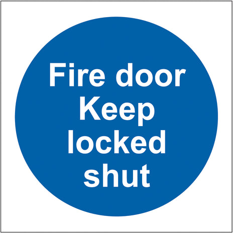 Spectrum Industrial Fire Door Keep Locked Shut (Multipack of 10) Sign 0153P10