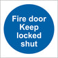 Spectrum Industrial Fire Door Keep Locked Shut (Multipack of 10) Sign 0153P10