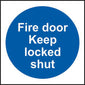 Spectrum Industrial Fire Door Keep Locked Shut (Multipack of 20) Sign 0153P20