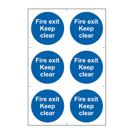 Spectrum Industrial Fire Exit Keep Clear Sign 12574