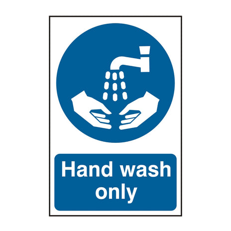 Spectrum Industrial Hand Wash Only Sign 0417