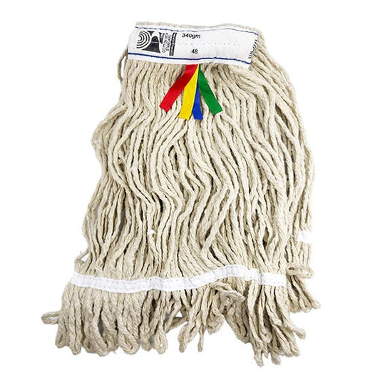 Stayflat looped end Kentucky mop head with colour tags, 12oz