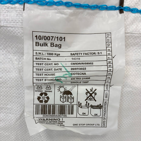1 Tonne Bulk Bag 85 x 85 x 85cm - Trade Pack of 75