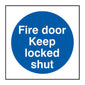 Spectrum Industrial Fire Door Keep Locked Shut Sign 0153