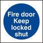 Spectrum Industrial Fire Door Keep Locked Shut Sign 0153