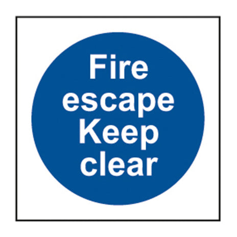 Spectrum Industrial Fire Escape Keep Clear Sign 0158