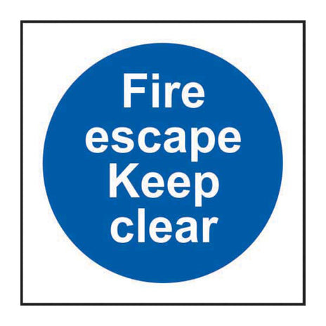 Spectrum Industrial Fire Escape Keep Clear Sign 0158