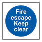 Spectrum Industrial Fire Escape Keep Clear Sign 0158