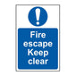 Spectrum Industrial Fire Escape Keep Clear Sign 0158