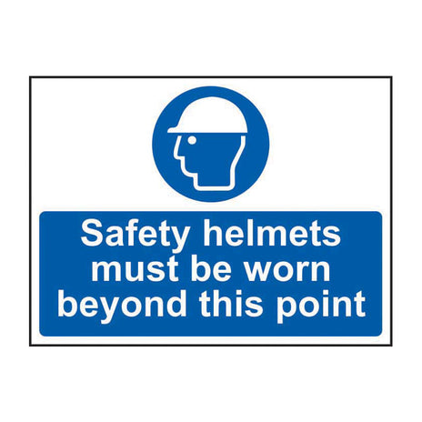 Spectrum Industrial Safety Helmets Must Be Worn Beyond This Point Sign 11450