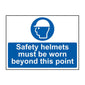 Spectrum Industrial Safety Helmets Must Be Worn Beyond This Point Sign 11450