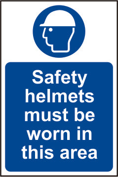 Spectrum Industrial Safety Helmets Must Be Worn in This Area Sign 0002