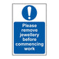 Spectrum Industrial Please Remove Jewellery Before Commencing Work Sign 11471