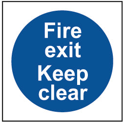 Spectrum Industrial Fire Exit Keep Clear Sign 12574