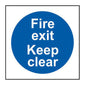 Spectrum Industrial Fire Exit Keep Clear Sign 12574