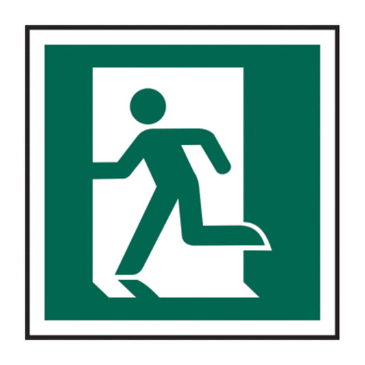 Spectrum Industrial Running Man Symbol (Left) sign, 1.2mm Rigid PP 150 x 150mm (12017)