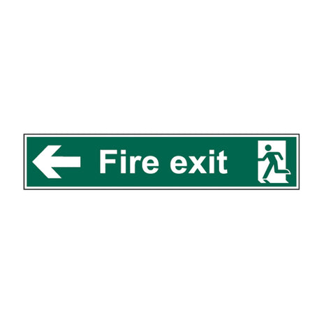 Spectrum Industrial Fire Exit (Man Arrow Left) Sign 12093