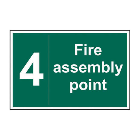 Spectrum Industrial Fire Assembly Point 4 Sign 12086