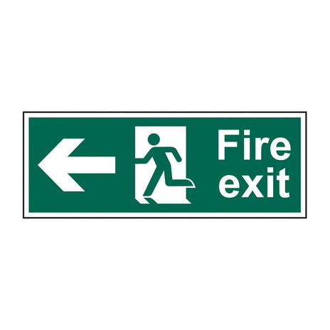Spectrum Industrial Fire Exit (Man Arrow Left) Sign 12093
