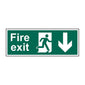 Spectrum Industrial Fire Exit (Man Arrow Down) Sign 12097