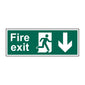 Spectrum Industrial Fire Exit (Man Arrow Down) Sign 12097