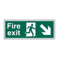Spectrum Industrial Fire Exit (Man Arrow Down/right) Sign 12100