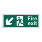 Spectrum Industrial Fire Exit (Man Arrow Down/left) Sign 12109