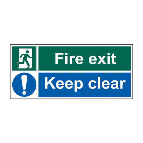 Spectrum Industrial Fire Exit Keep Clear Sign 1540