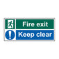 Spectrum Industrial Fire Exit Keep Clear Sign 1540