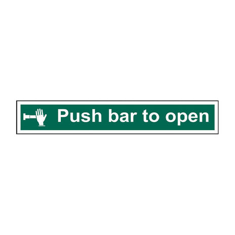 Spectrum Industrial Push Bar to Open Sign 1523