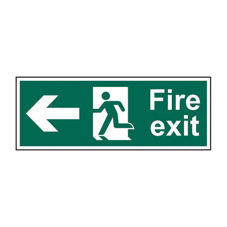 Spectrum Industrial Fire Exit (Man Arrow Left) Sign 12093
