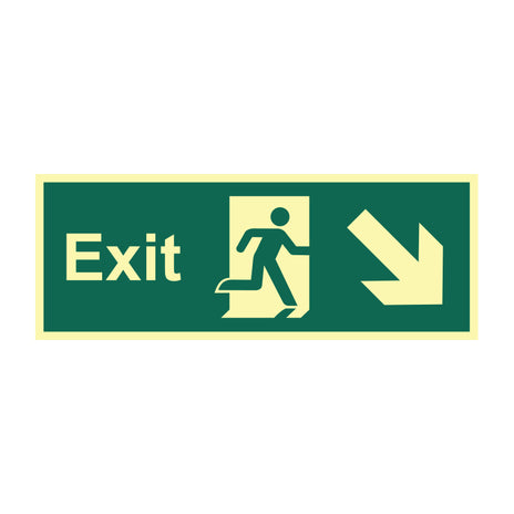 Spectrum Industrial Exit Arrow Down/Right Sign 13371