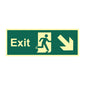 Spectrum Industrial Exit Arrow Down/Right Sign 13371