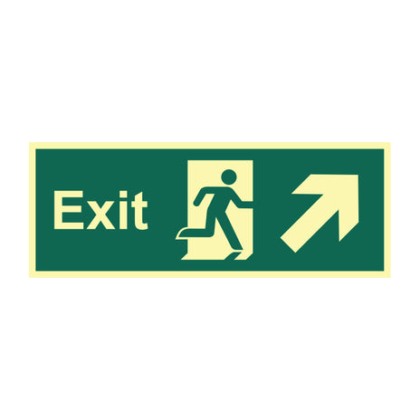 Spectrum Industrial Exit Arrow Up/Right Sign 13372