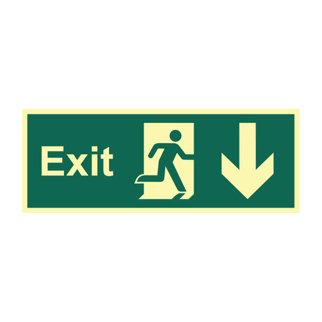 Spectrum Industrial Exit Arrow Down Sign 13373
