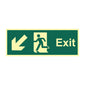 Spectrum Industrial Exit Arrow Down/left Sign 13375