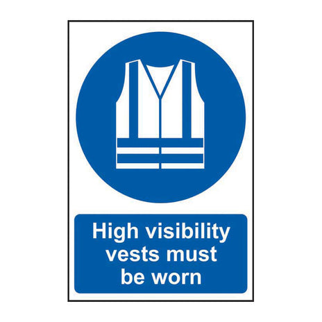 Spectrum Industrial High Visibility Vests Must Be Worn Sign 14394