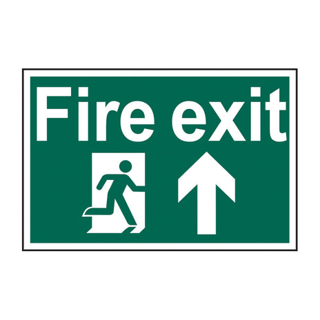 Spectrum Industrial Fire Exit Arrow Up Sign 13965