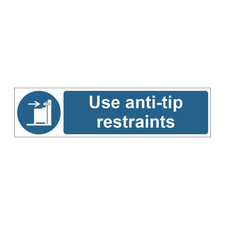 Spectrum Industrial Use Anti-tip Restraints Sign 14199