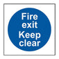 Spectrum Industrial Fire Exit Keep Clear Sign 12574